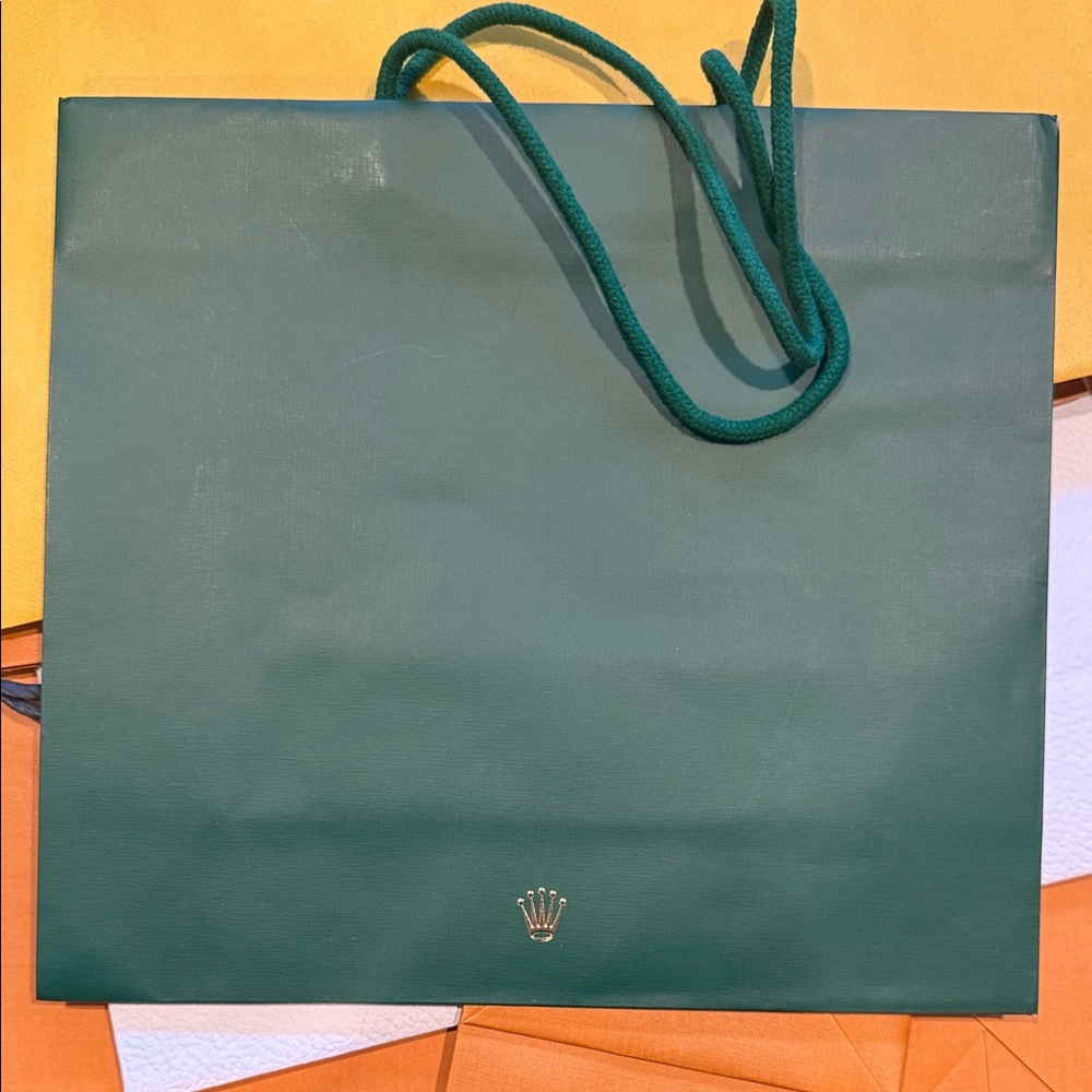 Rolex Green Shopping Bag